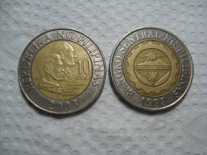10-peso coin